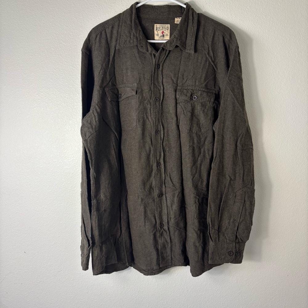 Redhead Men’s Grey Button-Up Long Sleeve Shirt size XL
